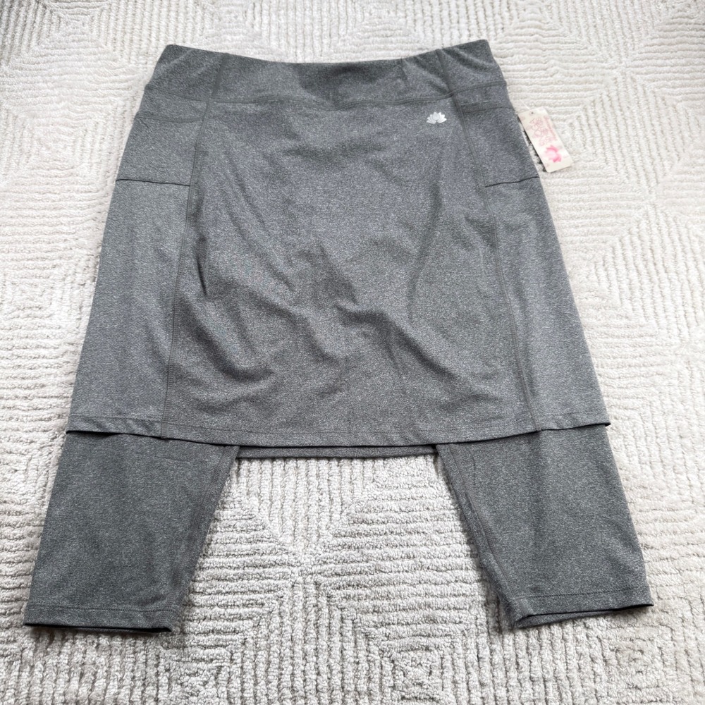 Snoga Athletics Skapri Skirted Leggings Women's 1X Gray Modest Activewear NWT